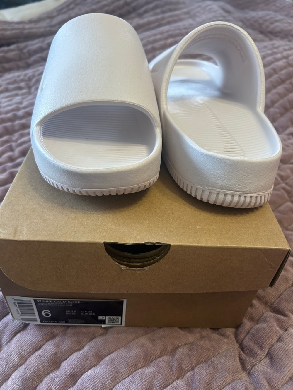 NWT Women’s Nike Calm Slides - Barely Rose